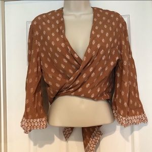 Faithfull Wraparound Cropped top